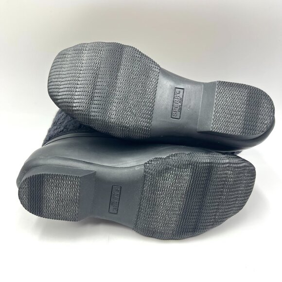 Sperry Womens Size 6 Saltwater Sherpa Black Blue Duck Boots Shoes STS87769‎ - Picture 9 of 12